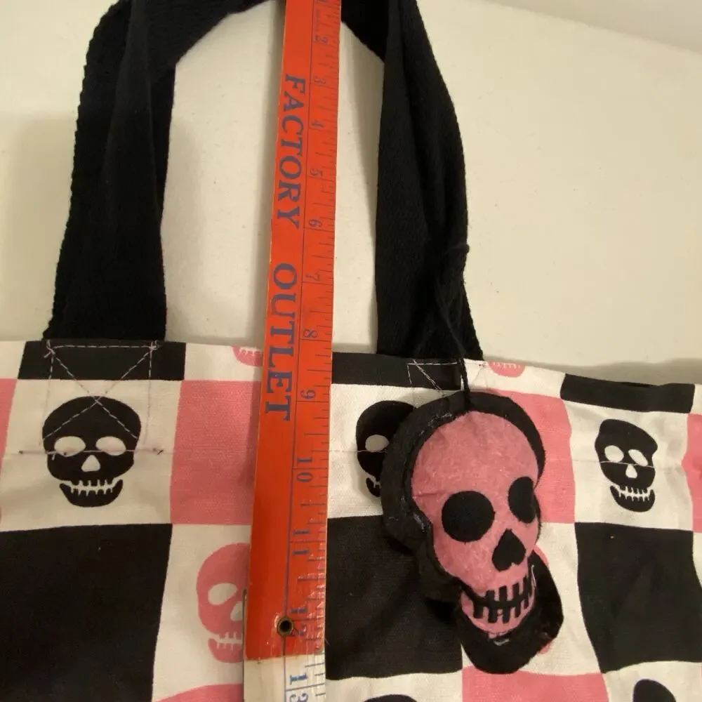 Unbranded Classic/Large Beach Tote Bag Multicolor Sugar Skull Print Bohemian